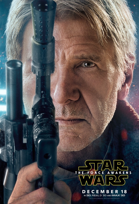 Harrison Ford as Han Solo. Star Wars: The Force Awakens. © Disney 2015.